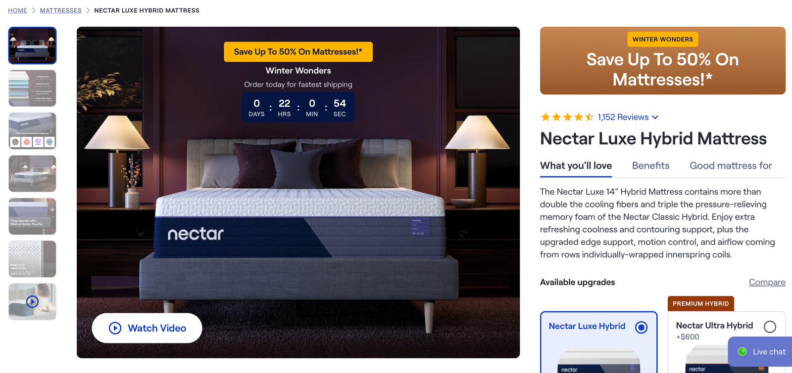 Nectar Luxe Hybrid- royalcomport