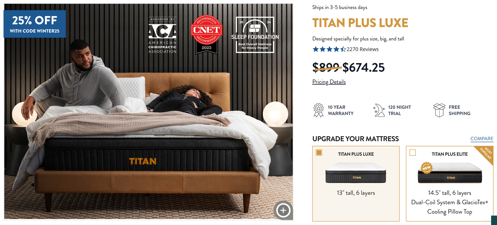 Titan Plus Luxe- Royalcomport